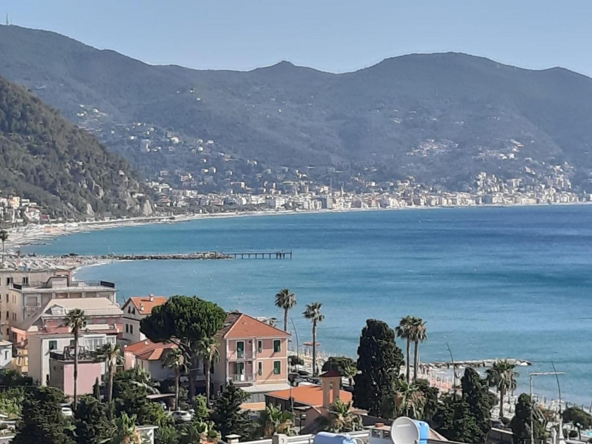 Spectacular Sea View - 3 Minutes Walk From The Sea Villa Laigueglia Bagian luar foto